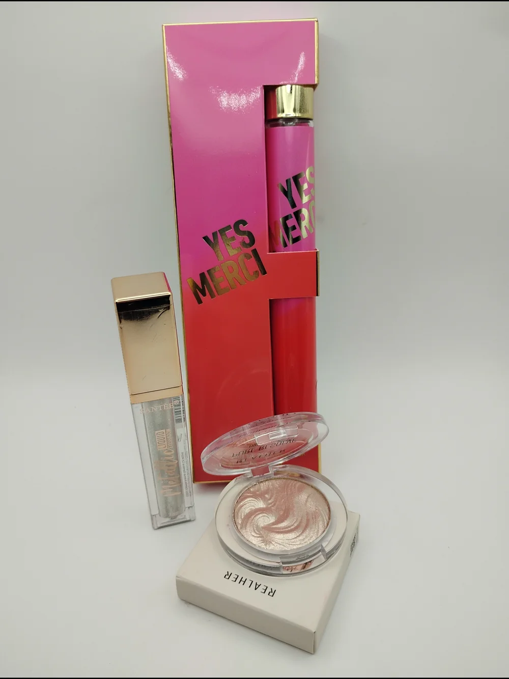 RealHer Shimmer Highlighter & Shimmer Liquid Eyeshadow With Yes Merci Fragrance